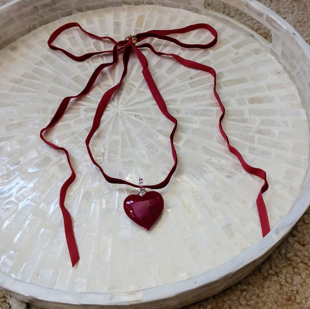 Red Heart Pendant Necklace - Red Velvet